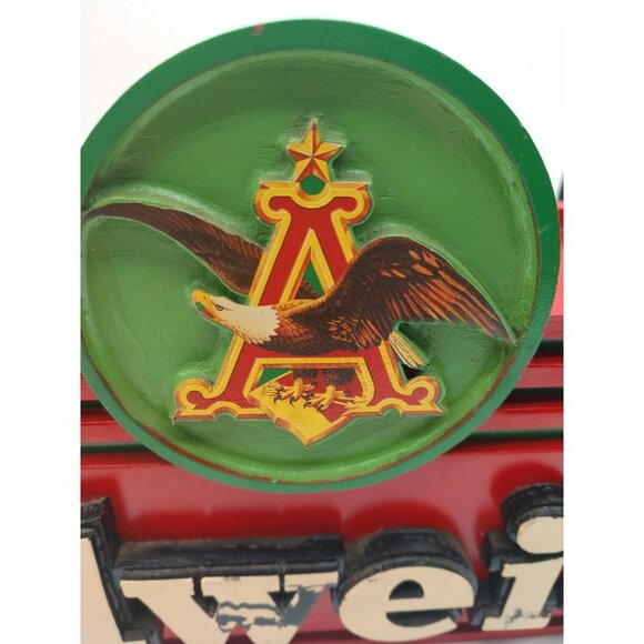 Budweiser 2000 Anheuser-Busch Inc. Red & Green Bar Store Beer Bottle Caddy/Displ - Picture 13 of 13